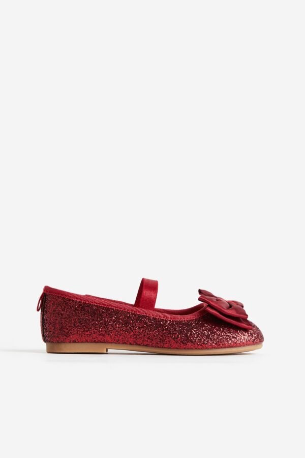 H&M Applique Ballet Pumps Red - Image 2