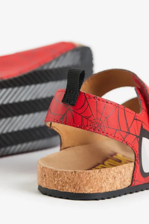 H&M Graphic Detail Sandals Spiderman Red - Image 4