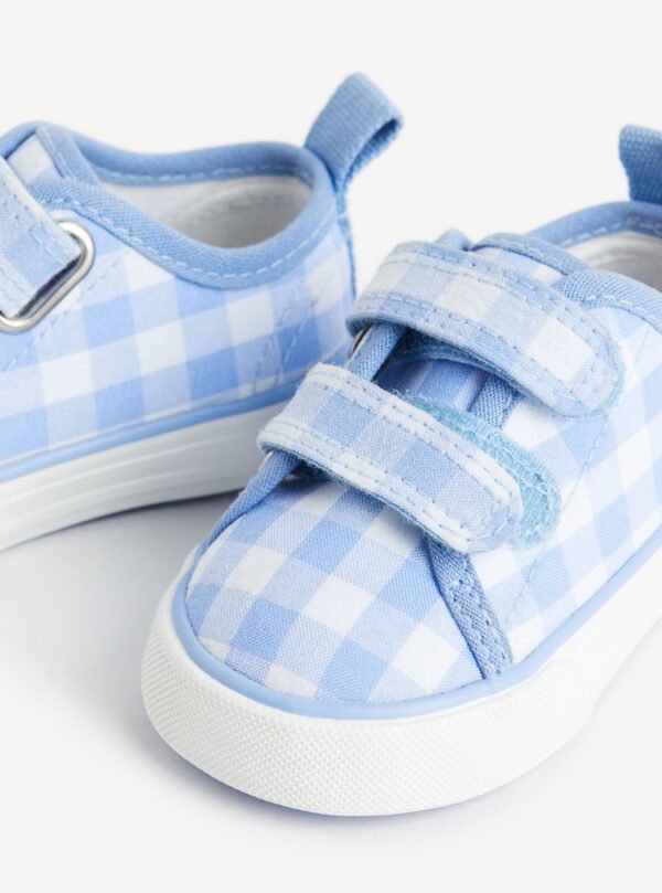 Canvas Trainers Checkered Blue - Image 2