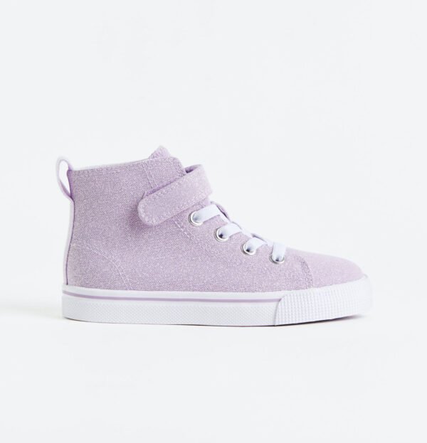 H&M Canvas Hi-Top Trainers LILAC - Image 2