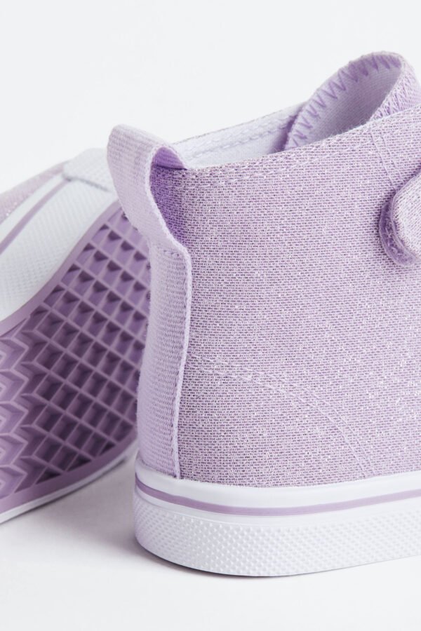 H&M Canvas Hi-Top Trainers LILAC - Image 4