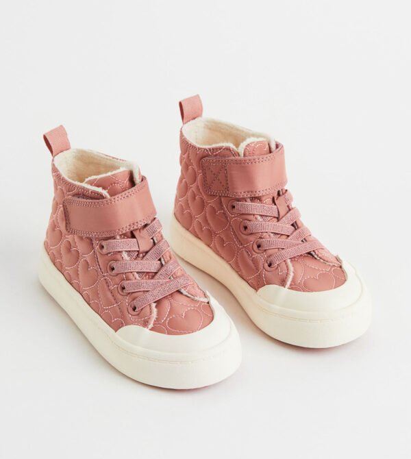 H&M Teddy Lined Hi Top Pink