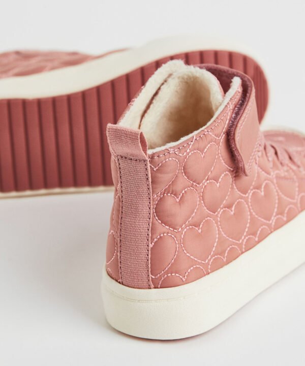 H&M Teddy Lined Hi Top Pink - Image 3