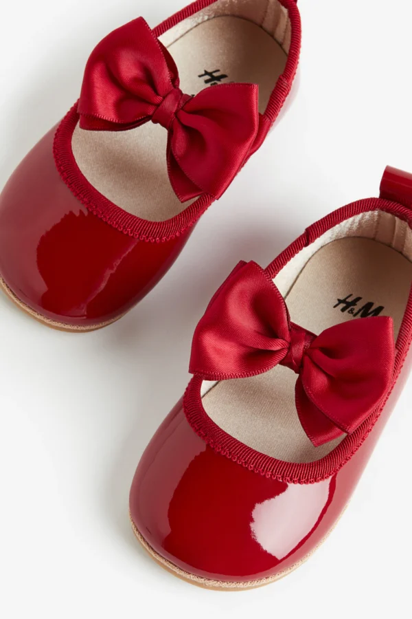 H&M Bow Ballerina Red - Image 2