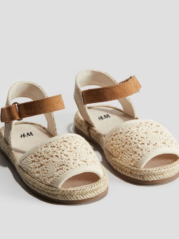 H&M Sandals Natural White/Brown