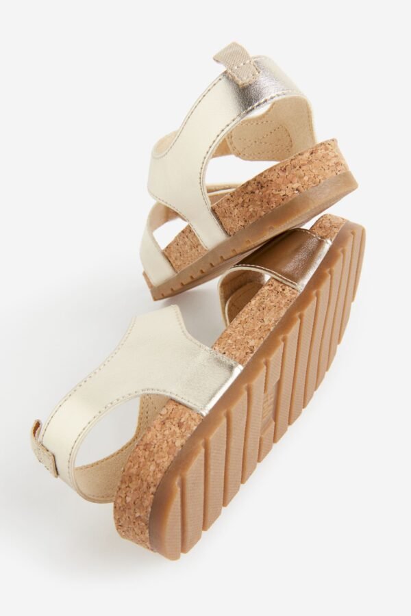 Ankle Strap Sandals Gold Colored H&M - Image 3