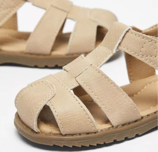 Textured Fisherman Sandals with Hook and Loop Closure Max Fashion - Image 4