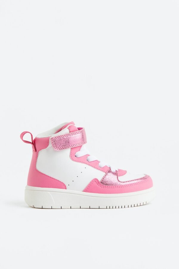 Hi Top Sneakers Pink Girls - Image 3